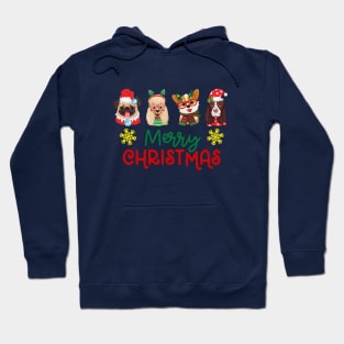 Dog Lover Merry Christmas Greeting Hoodie